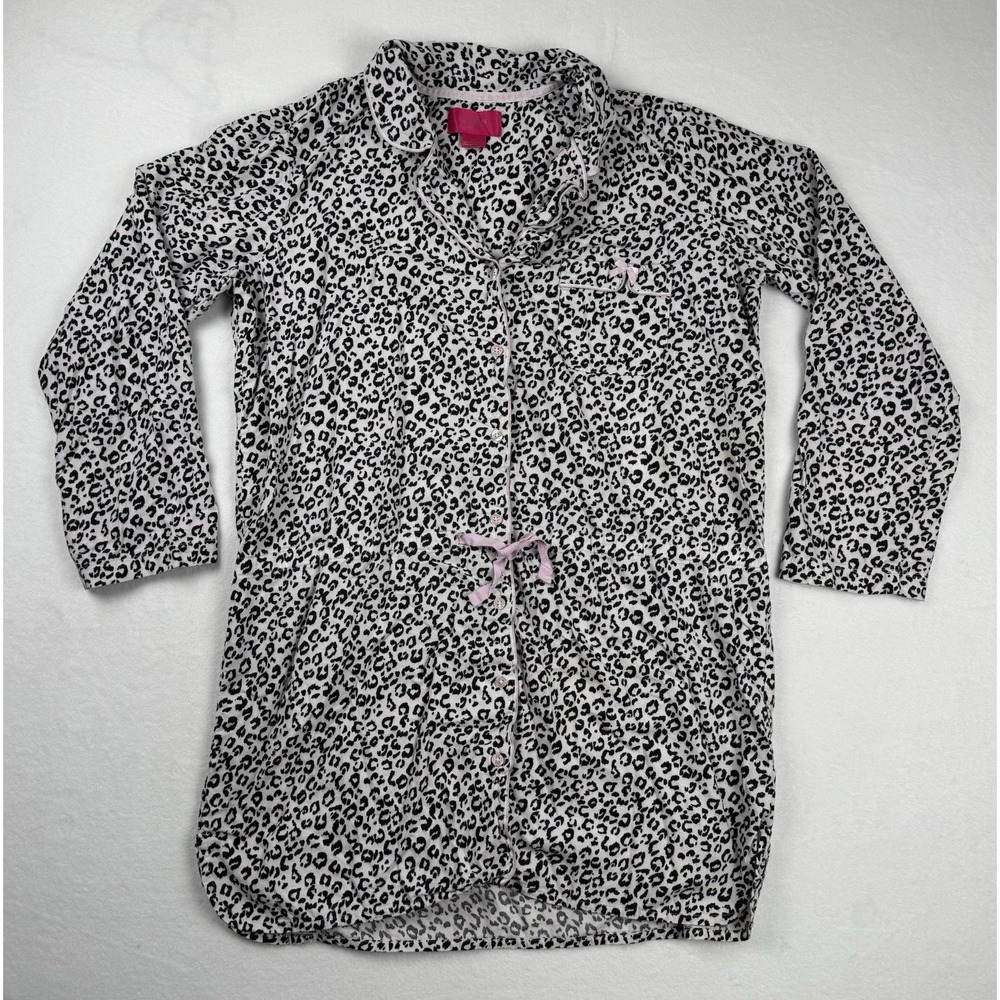 Victoria's Secret Leopard Print Sleep Shirt Nightgown Women's Large